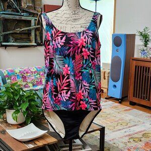 EXELNT DESIGNS Tropical Tankini Swim Set